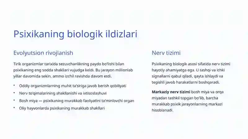 Psixikaning kelib chiqishi va rivojlanishi 3