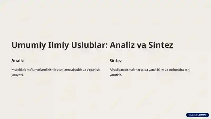 Tarix Fani Tadqiqotlarida Umumfan Uslublari 3