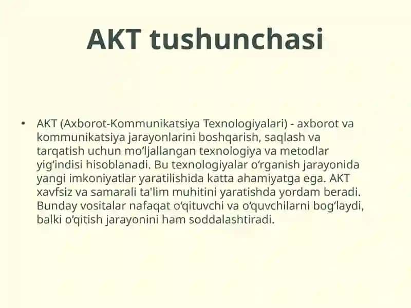 AKT tushunchasi 3