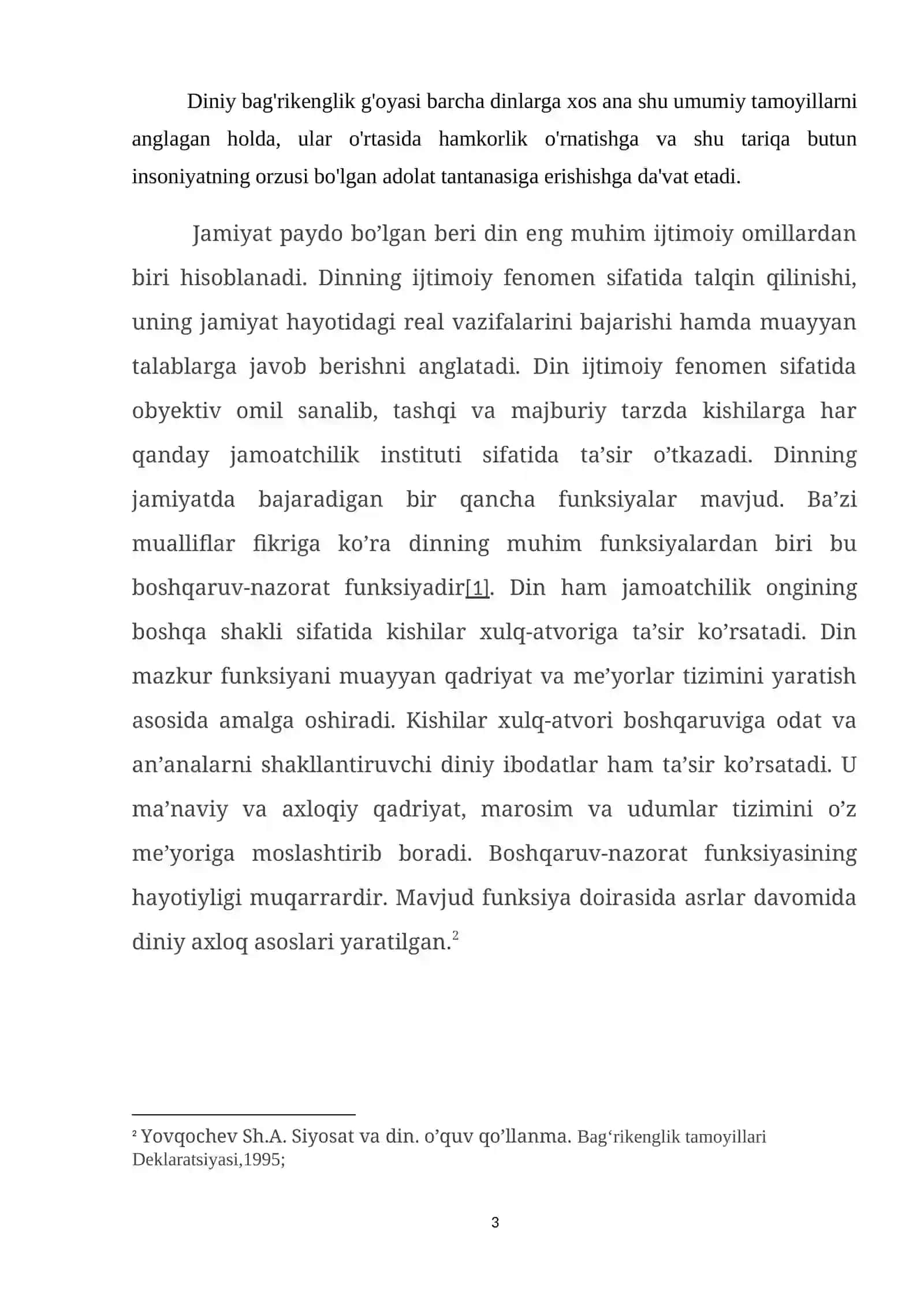 O`ZBEKISTONDA TALABA YOSHLARNING DINDORLIK DARAJASI DINAMIKASI 3