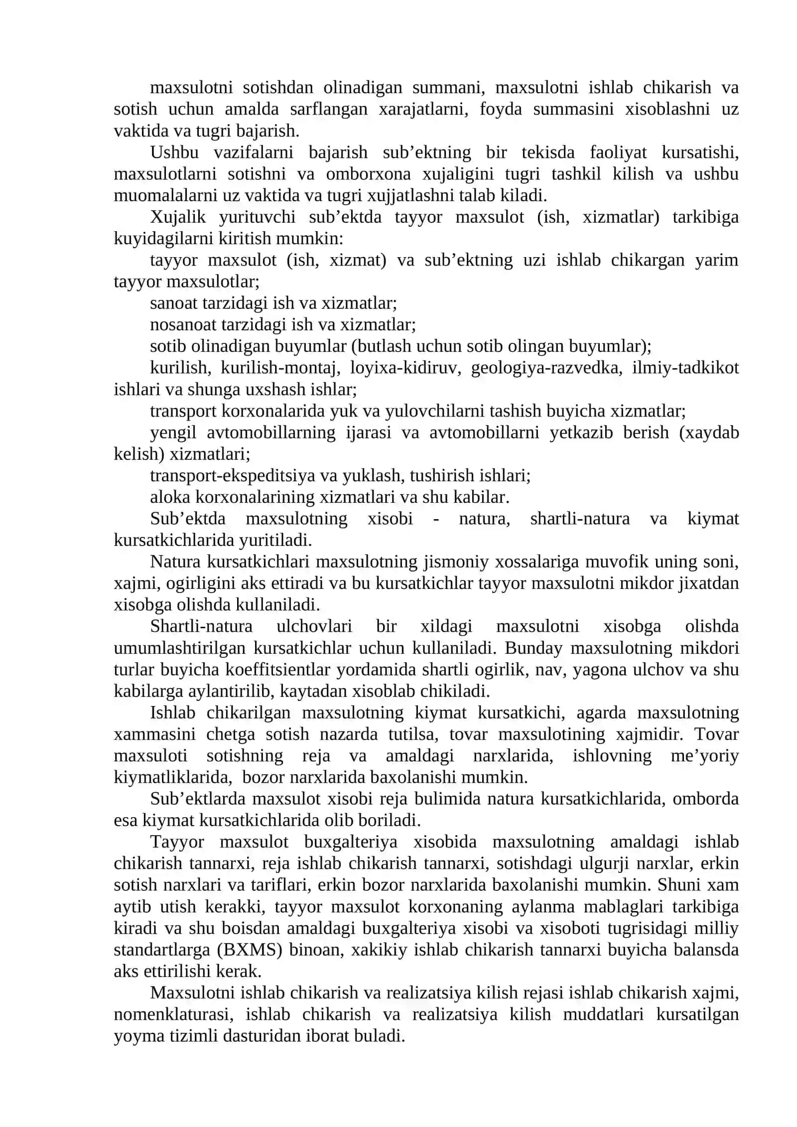 Tayyor mahsulotlar va ularning sotilishini hisobga olish 3