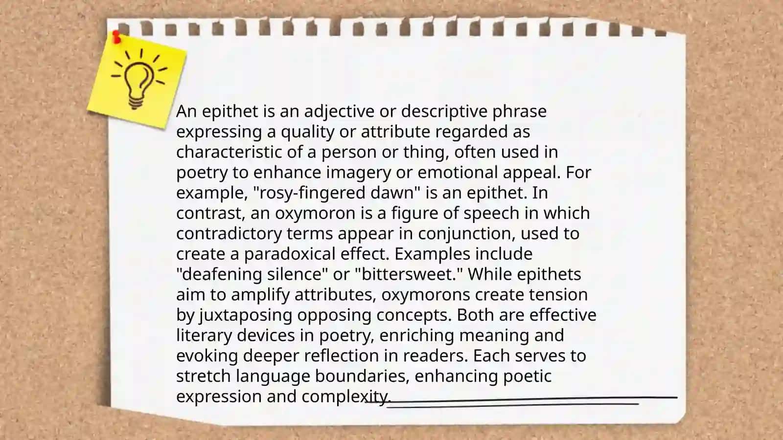 Comparative study of epithet oxymoron hyperbole 3