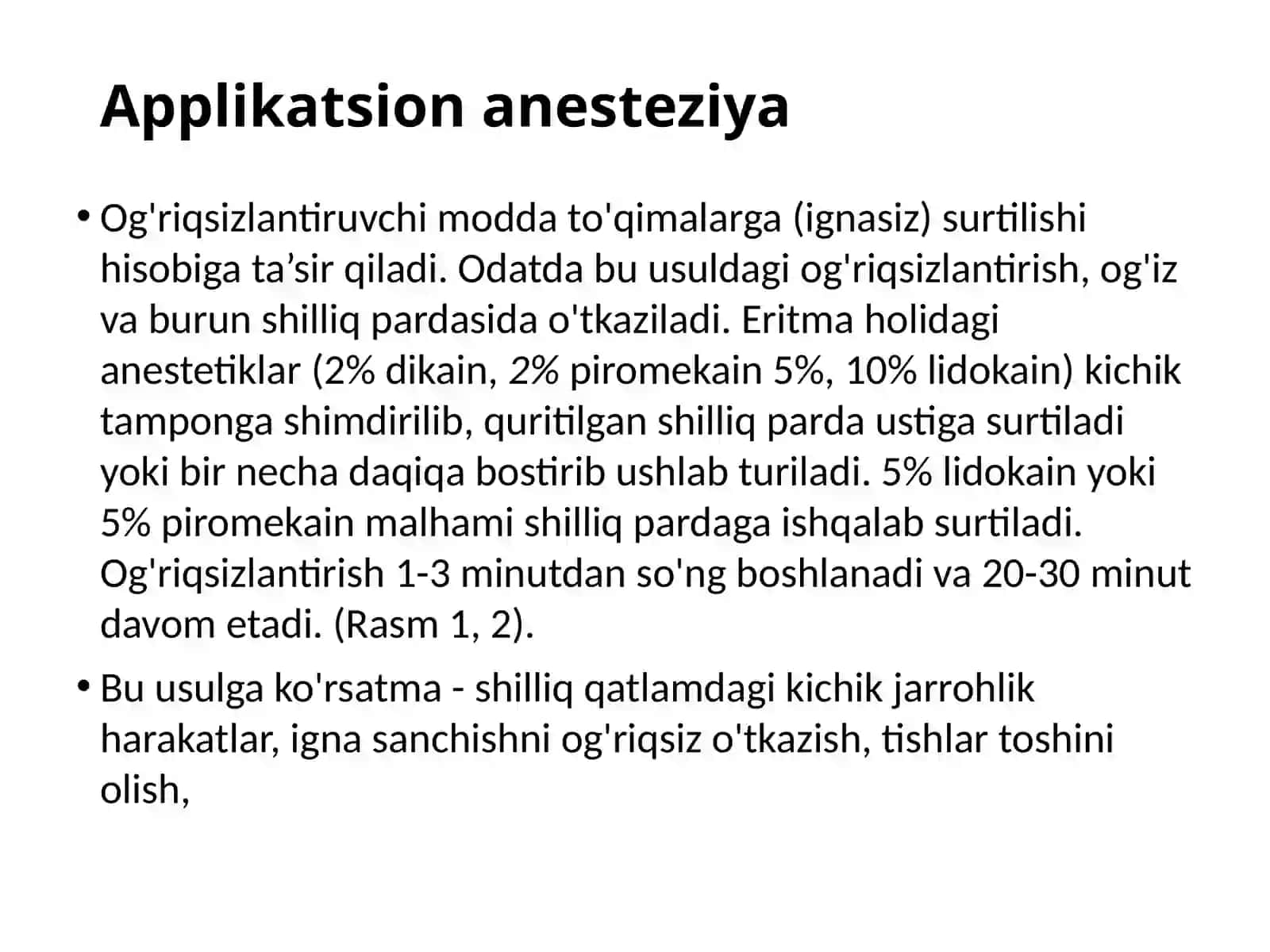 Terapevtik stomatologiyada ishlatiladigan anesteziya turlari 3
