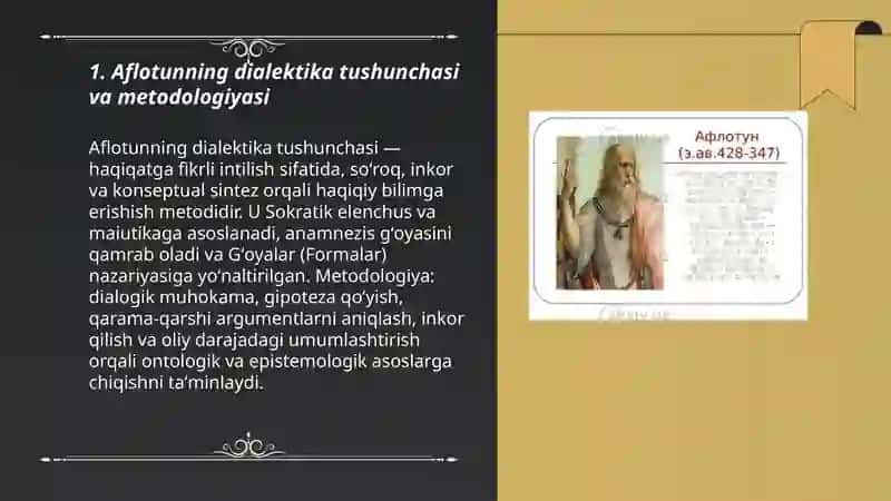 Aflotun va Aristotel dialektikasi tahlili 3