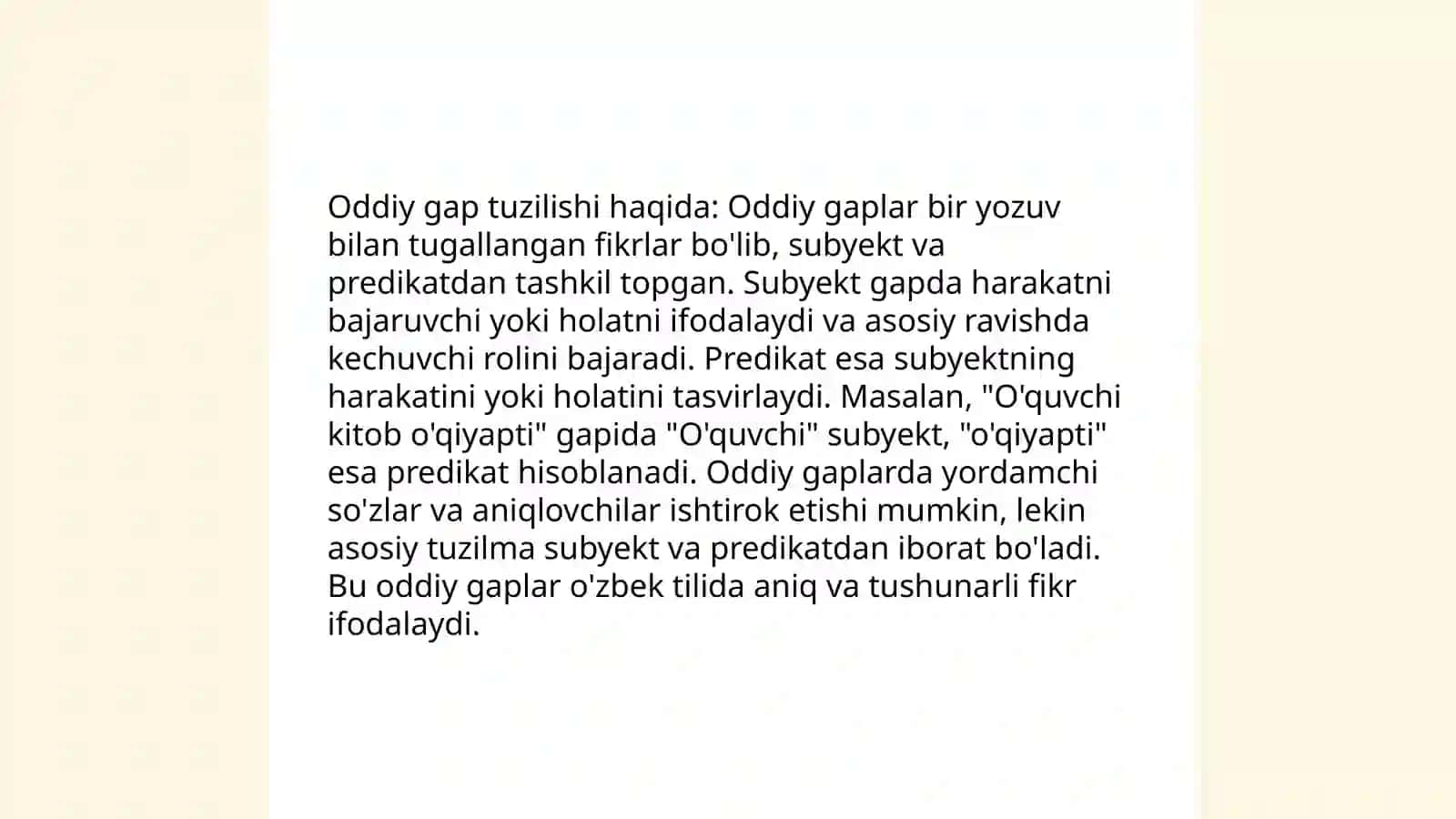 Oddiy gap tuzilishi 3
