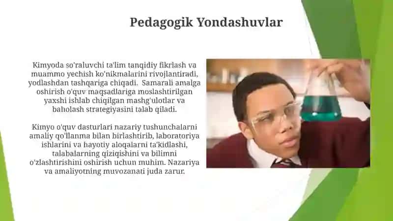 Kimyo ta'limning dasturi va darsliklari 3
