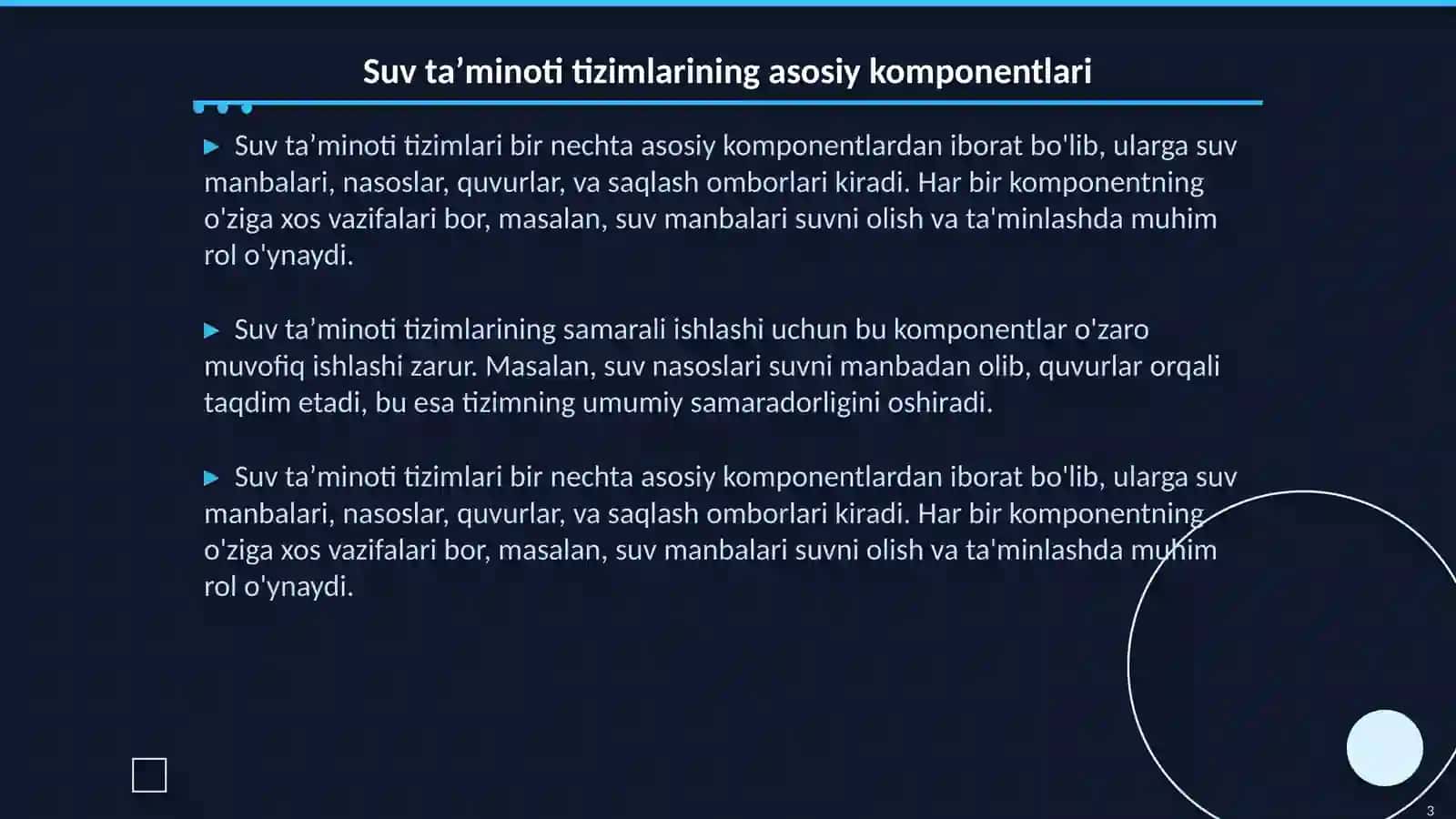 Suv taʼminoti tizimlarida ishlatiladigan jihozlar 3