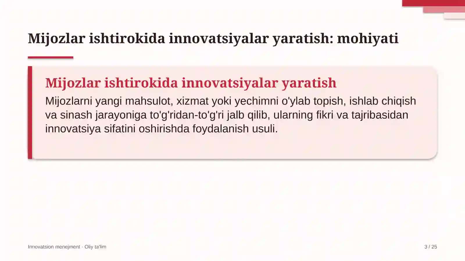 Ko'kalamzorlashtirish xizmatida mijozlar ishtirokida innovatsiyalar yaratish 3