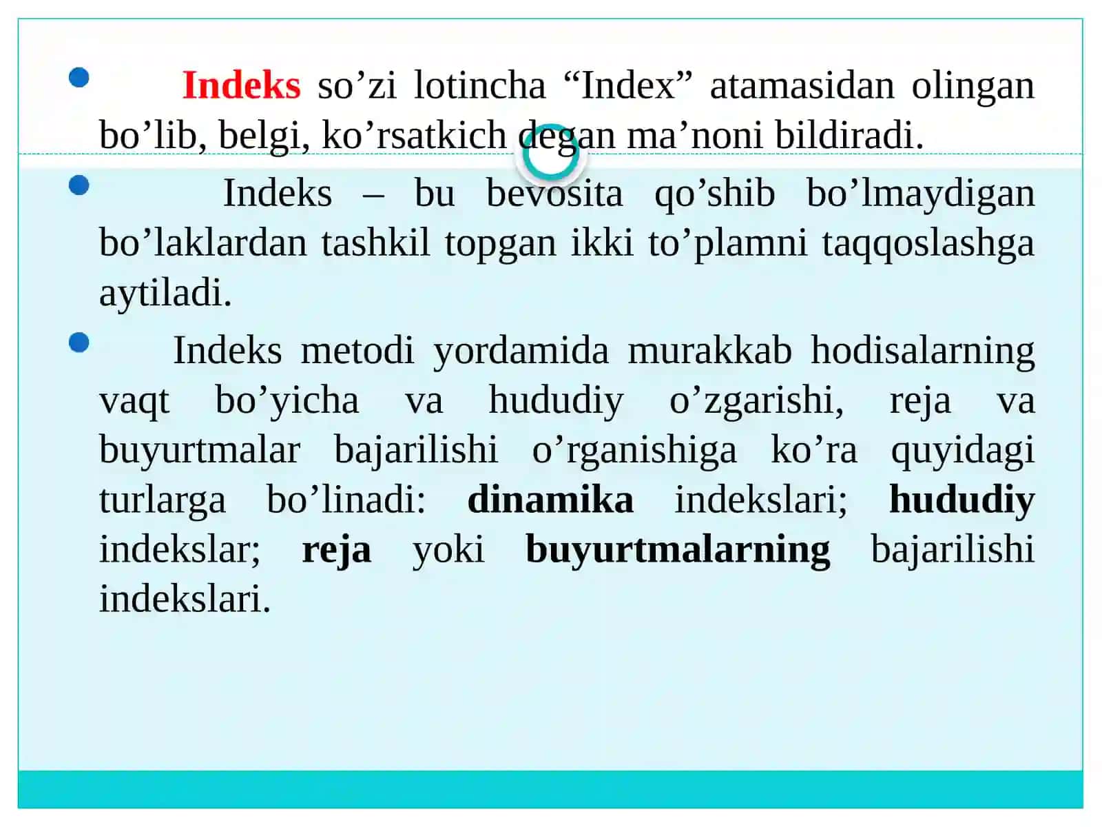 IQTISODIY INDEKSLAR 3