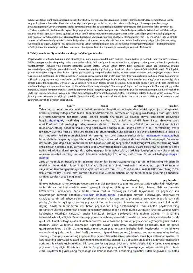 Binolar va inshootlar to’g’risida umumiy ma’lumotlar 3