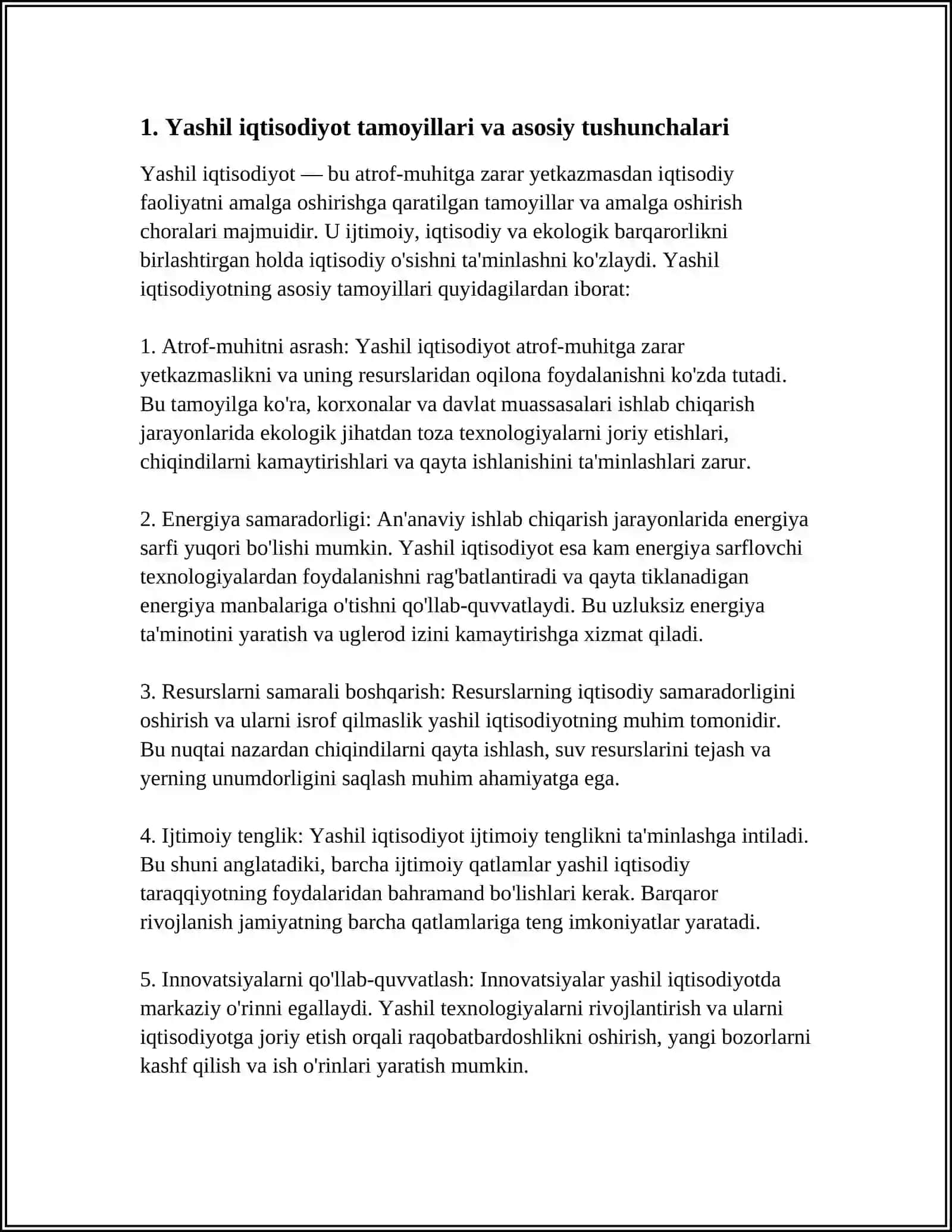 Yashil iqtisodiyot 3