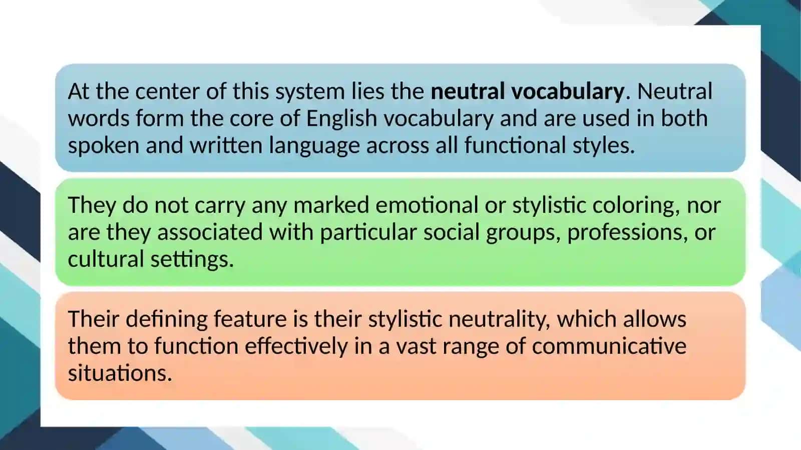 Stylistic classification of the English vocabulary 3