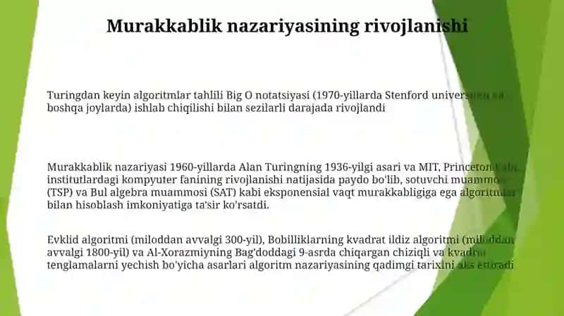 Algoritmlar nazariyasini tarixini õrganish 3