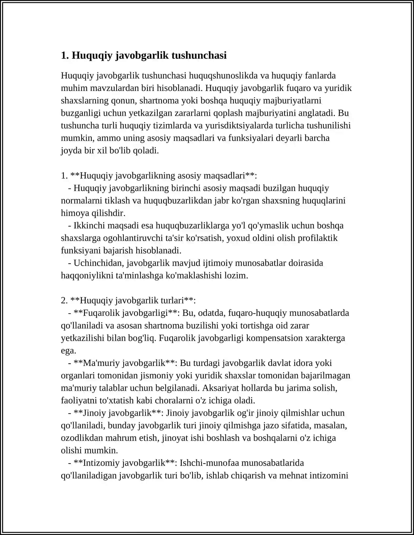 YURIDIK JAVOBGARLIK VA ULARNING TURLARI 3