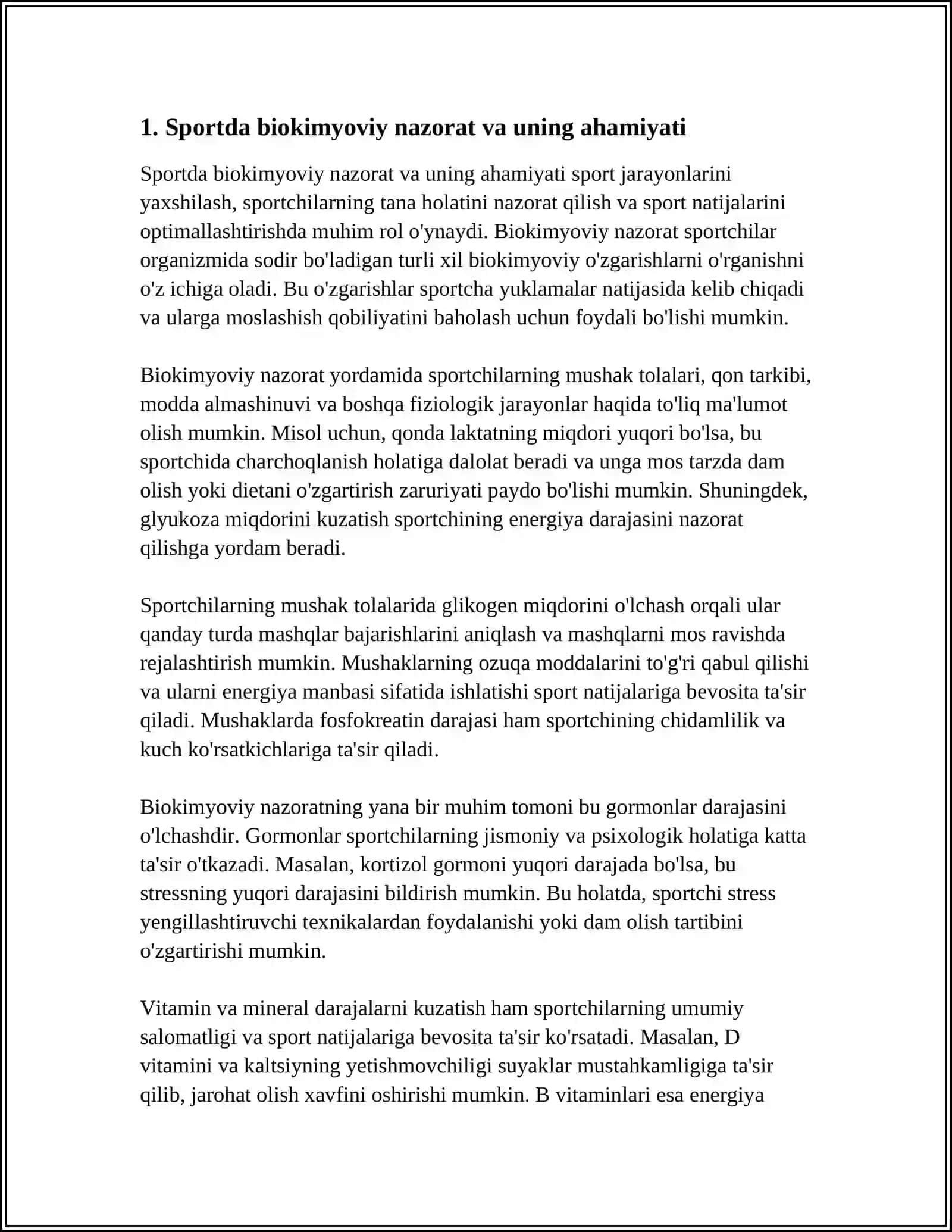 SPORTDA BIOKIMYOVIY NAZORAT 3