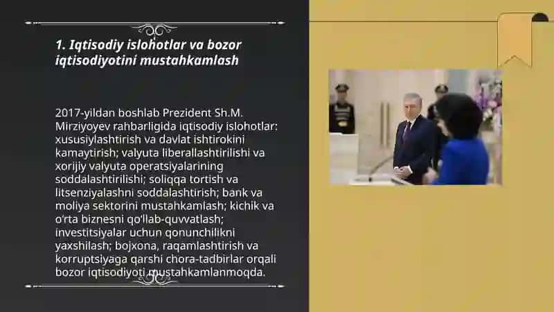 Iqtisodiy islohotlar va bozor iqtisodiyotini mustahkamlash 3