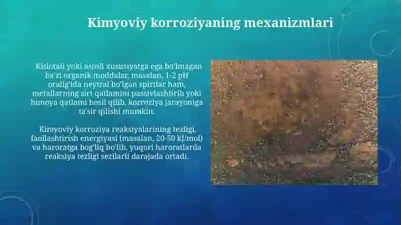 Kimyoviy korroziyaning asosiy prinsiplari 3
