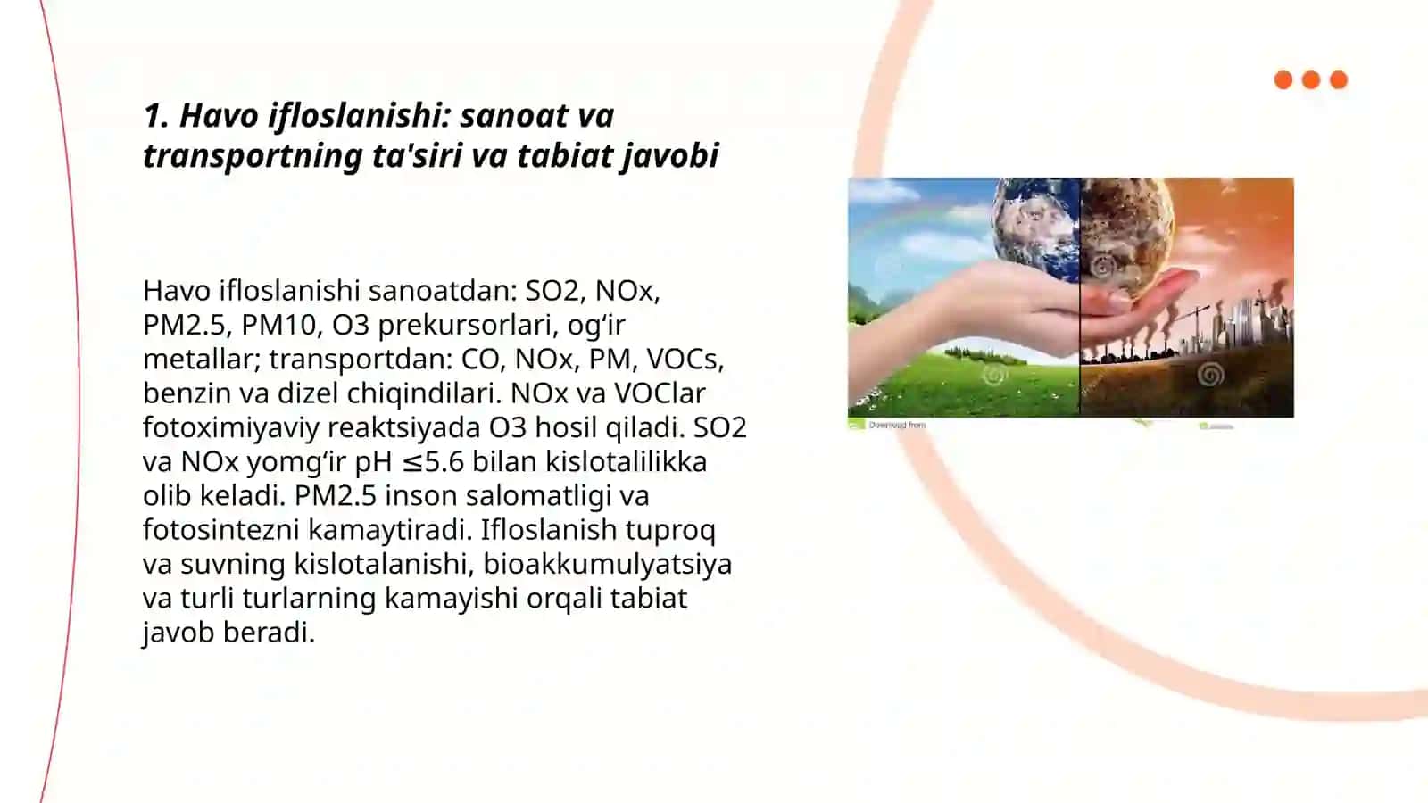 Inson faoliyatining tabiatga ta'siri va tabiatning javobi 3