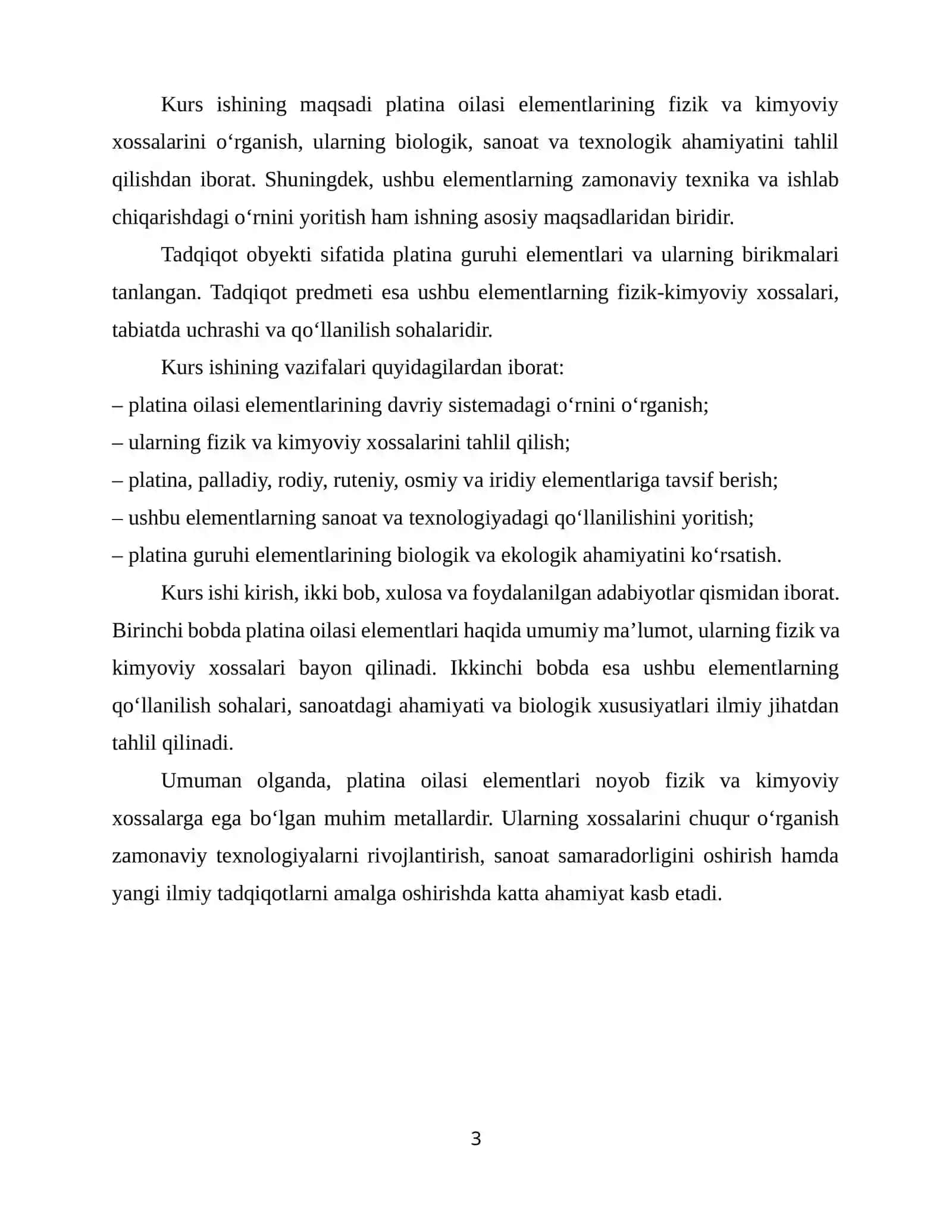 PLATINA OILASI VA ELEMENTLARI VA ULARNING XOSSALARI 3