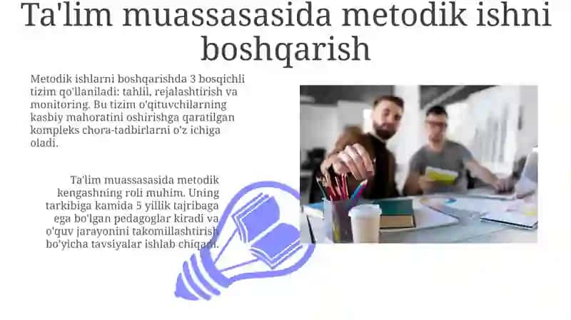 Ta'lim muassasasidametodikishlarniboshqarish 3