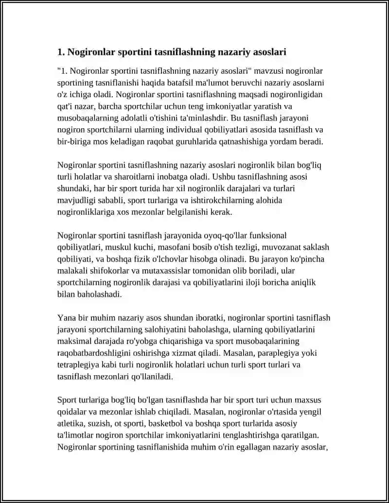 NOGIRONLAR SPORTINING TASNIFLANISHI 3