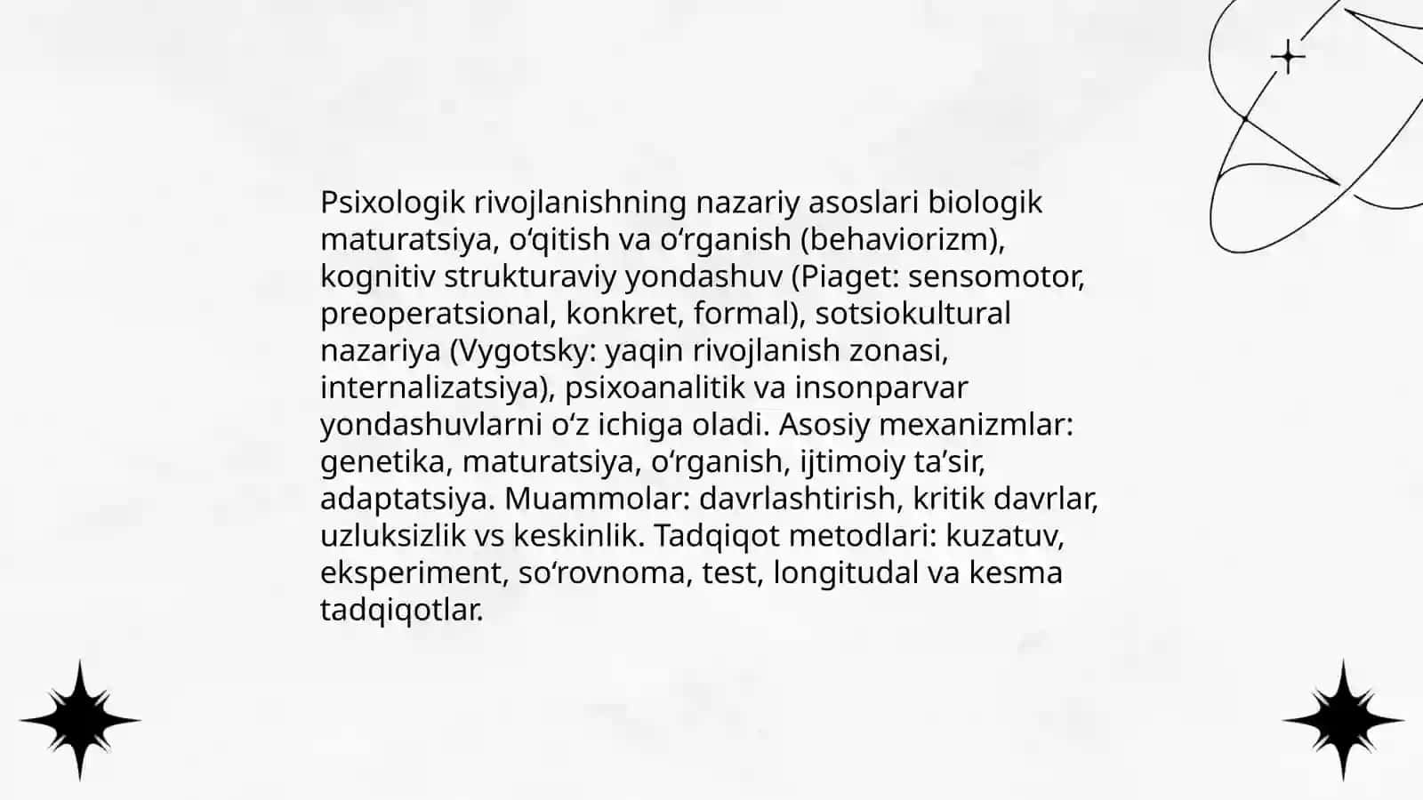 Psixologik rivojlanish va uni davrlashtirish muammolari 3