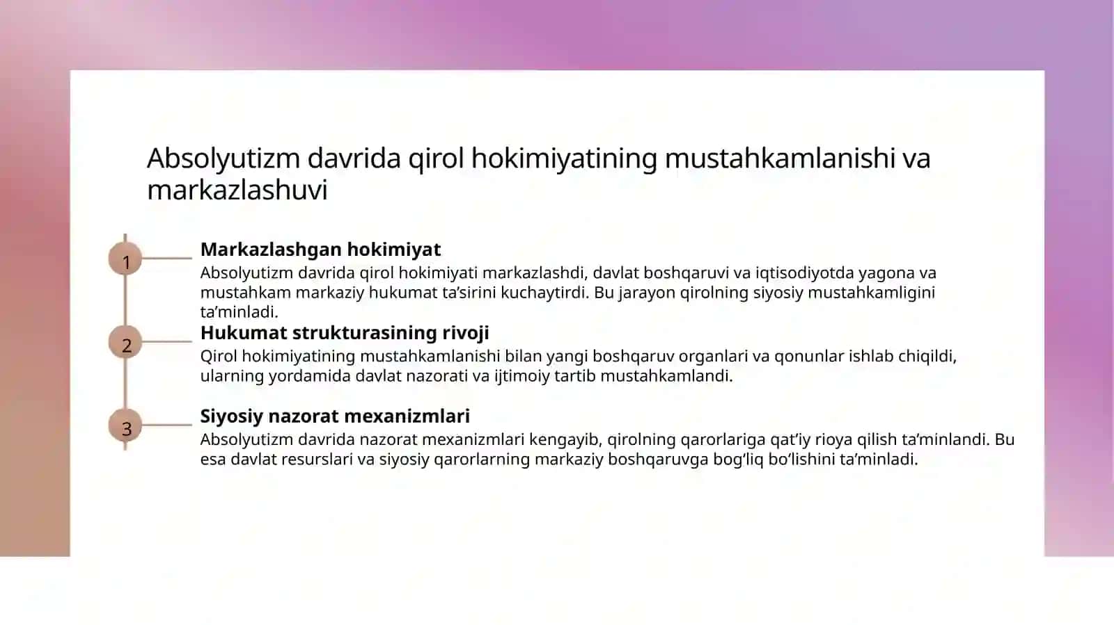 Angliyada qirol hokimiyatining kuchayishi. Absolyutizm 3