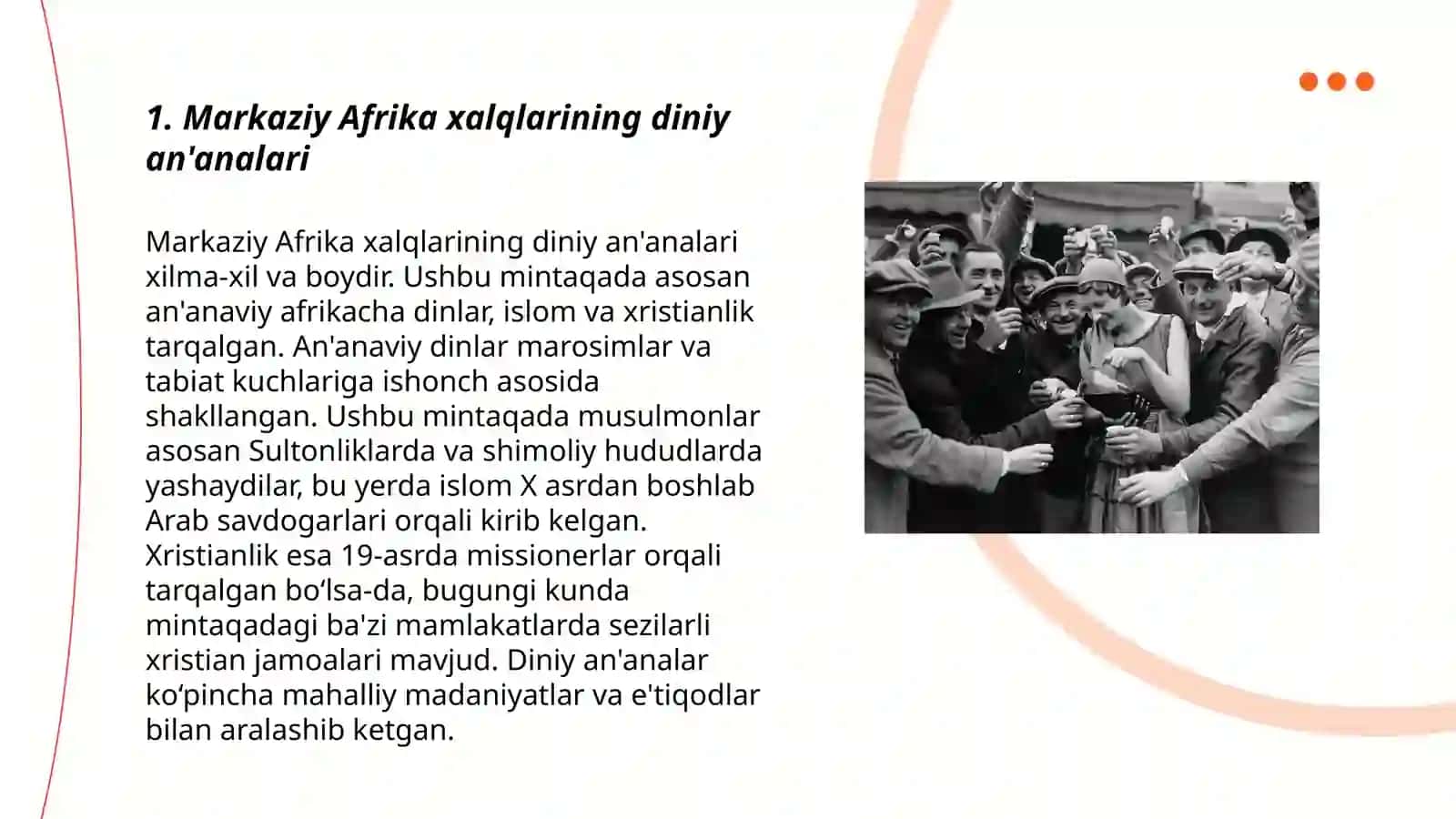 Markaziy Afrika xalqlari ma'naviy madaniyati 3
