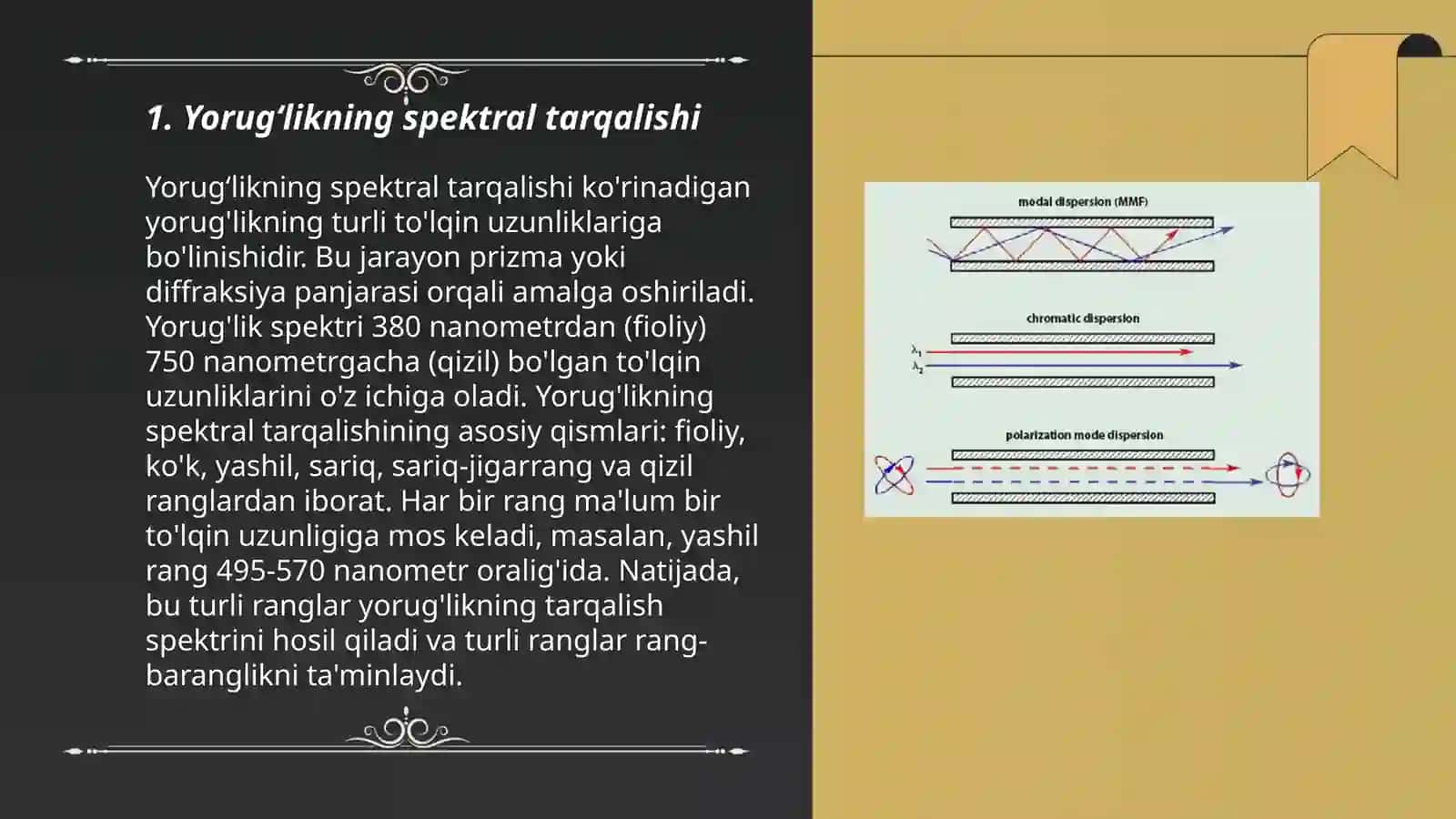 Yorugʻlik dispersiyasi 3