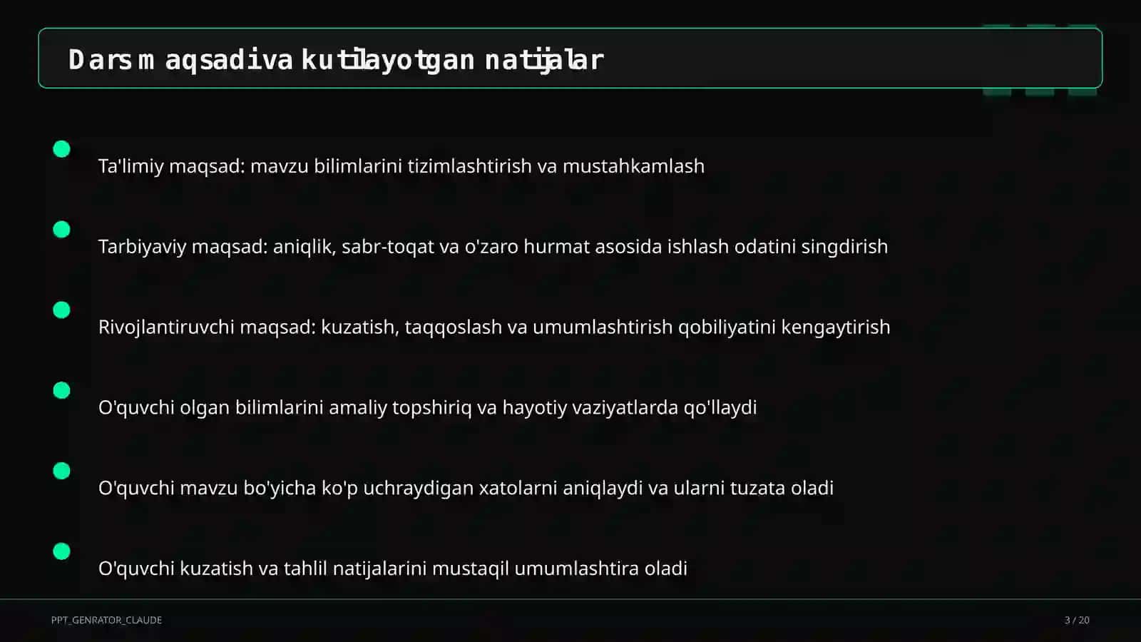 Sinf soati va tarbiyaviy tadbirlar 3