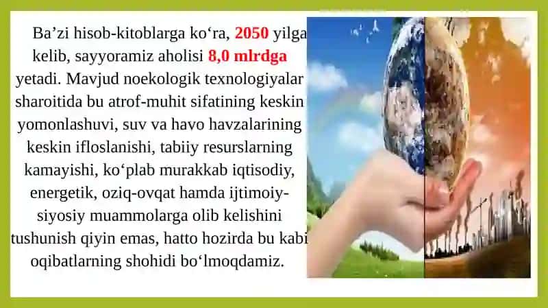 Kelajakdagi ekologik muammolar 3
