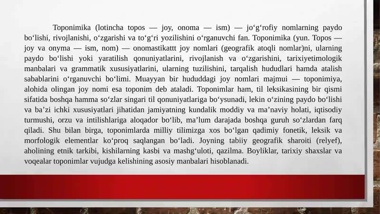 Toponimiya fanining maqsad va vazifalari 3
