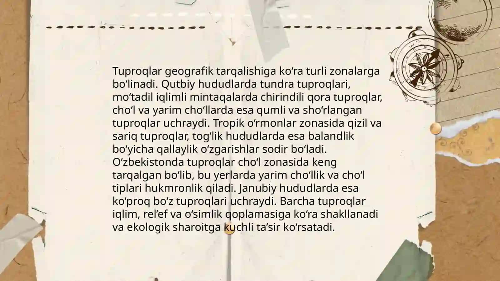 Tuproqlarning hududiy tarqalish qonuniyatlari 3