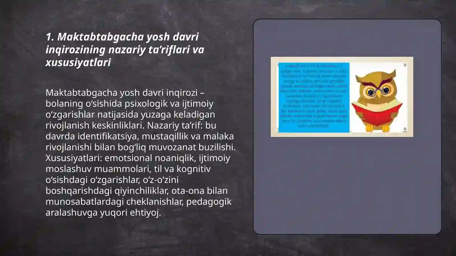 Maktabtabgacha yosh davri inqirozi 3