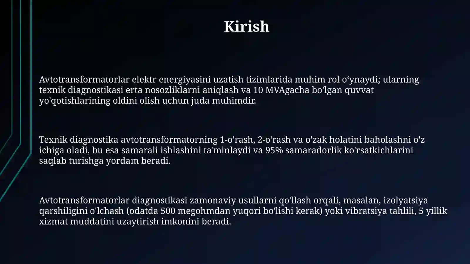 Avtotransformatorlarni texnikdiagnostikaqilish 3