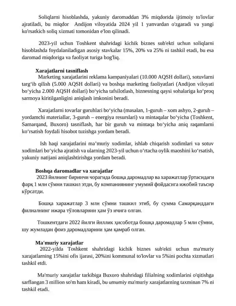 Foyda va zararlar hisobini yaratish tartibi 3
