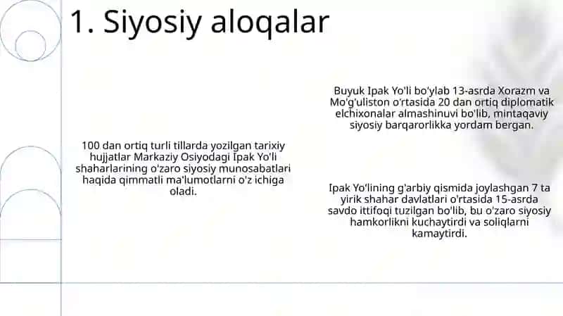 Buyuk ipak yo'li- muloqot va hamkorlik yo'li 3