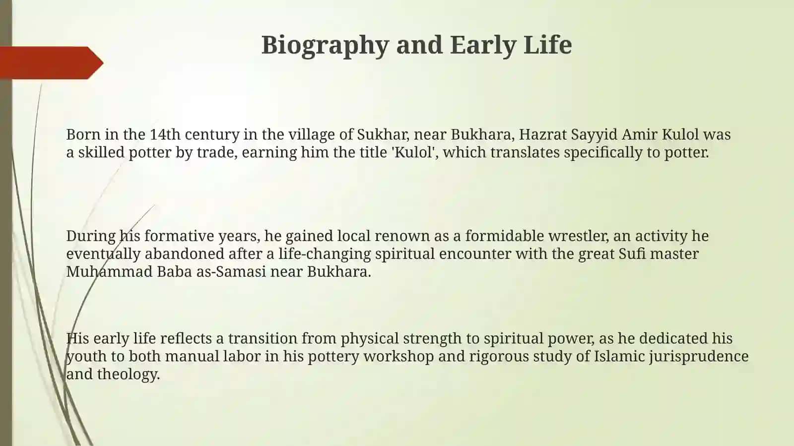 Hazrat Sayyid Amir Kulol Presentation 3