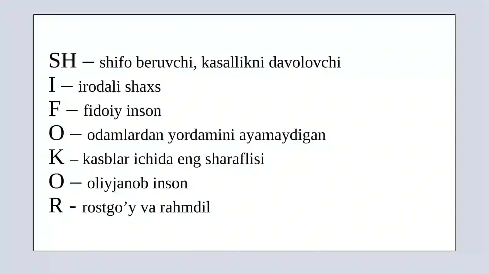 Shifokorlik kasbi 3