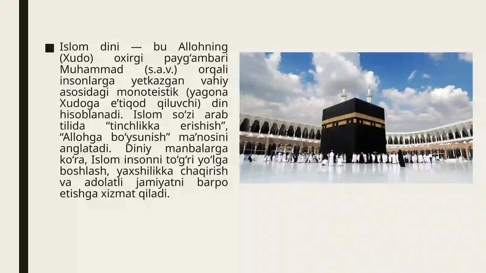 Islom dinining jahon dinidagi maqomi 3