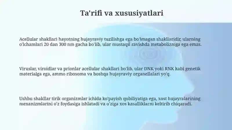 Hayotning hujayrasiz shakllari 3