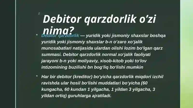 Debitorvakreditorqarzdorlik 3