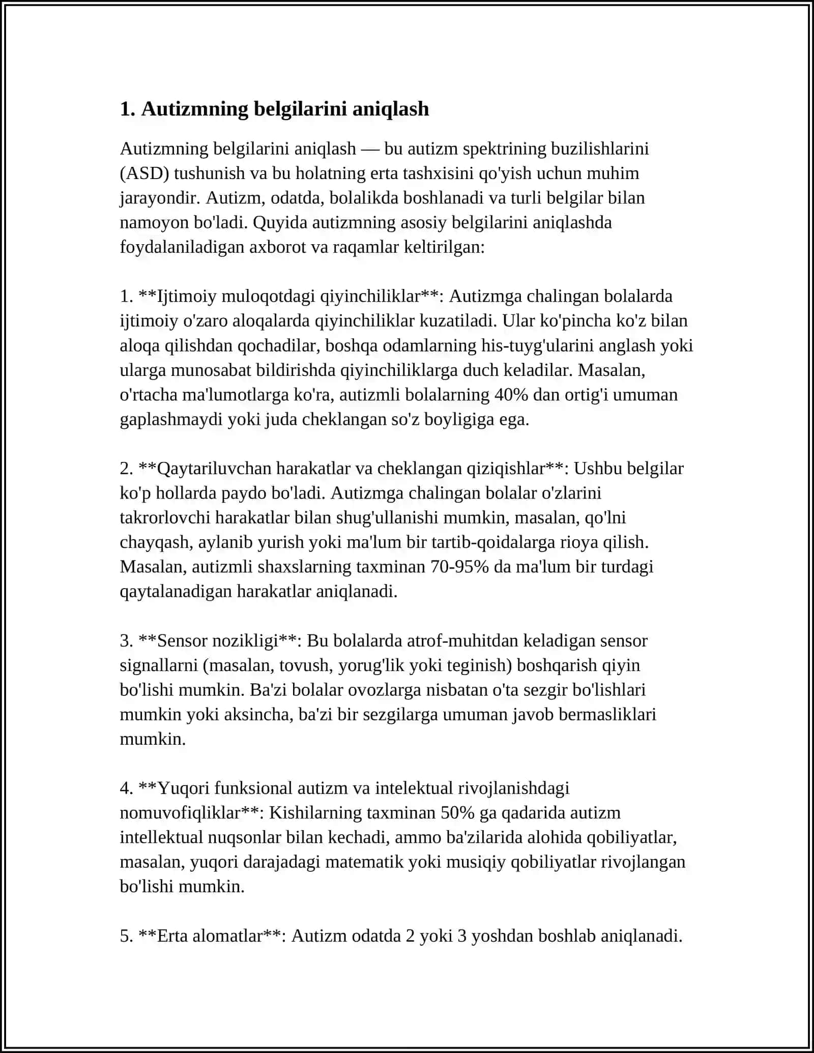AUTIZIM KASALLIGI 3
