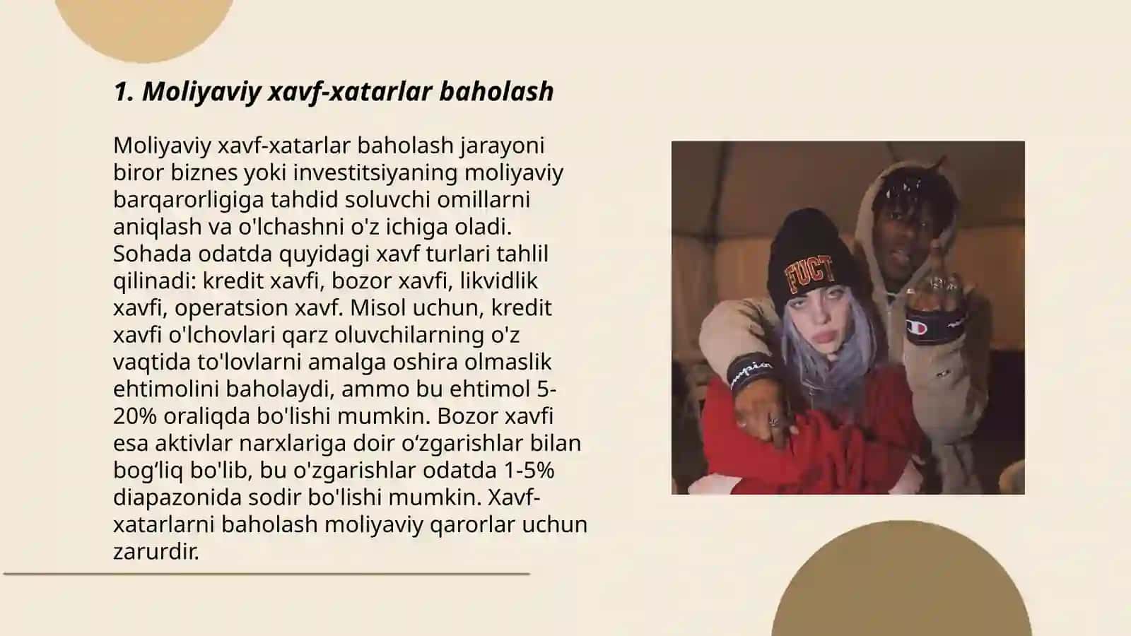 Moliyaviy xavf-xatarlar baholash 3