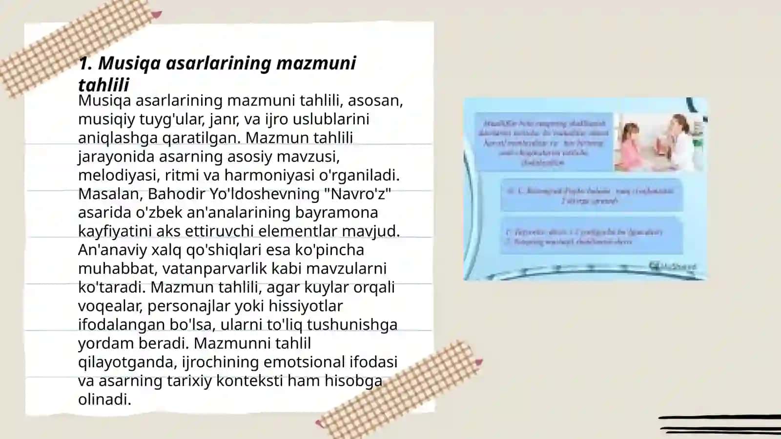 Musiqa asarlarining mazmuni tahlili 3