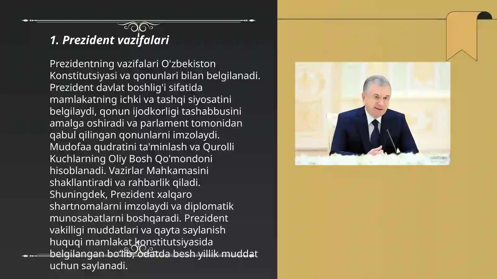 Prezident vazifalari 3