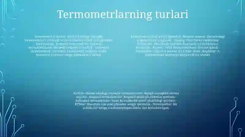 Termometrlarning Asosiy Qismlari Va Korinishi 3