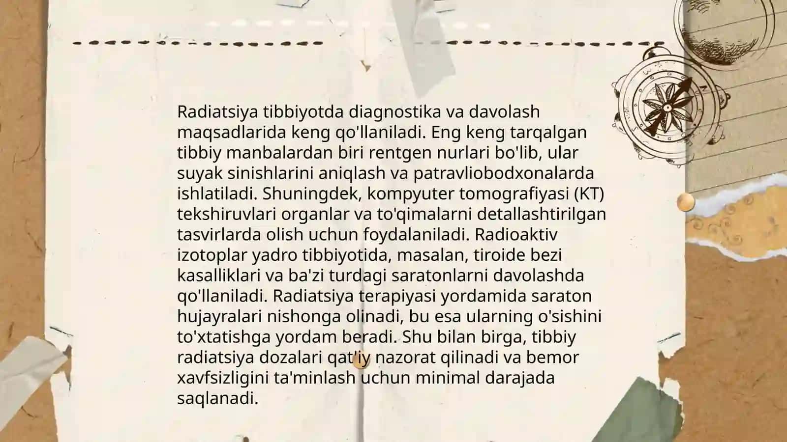 Radiatsiyaning sunʼiy manbalari 3