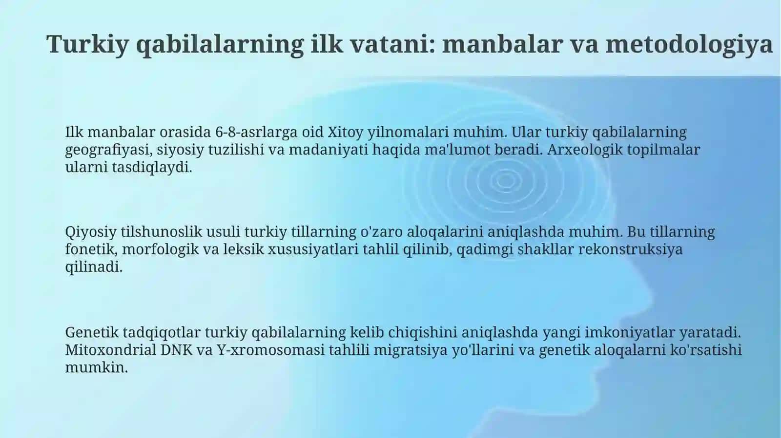 Turkiy qabilalarning ilk vatani: manbalar va metodologiya 3