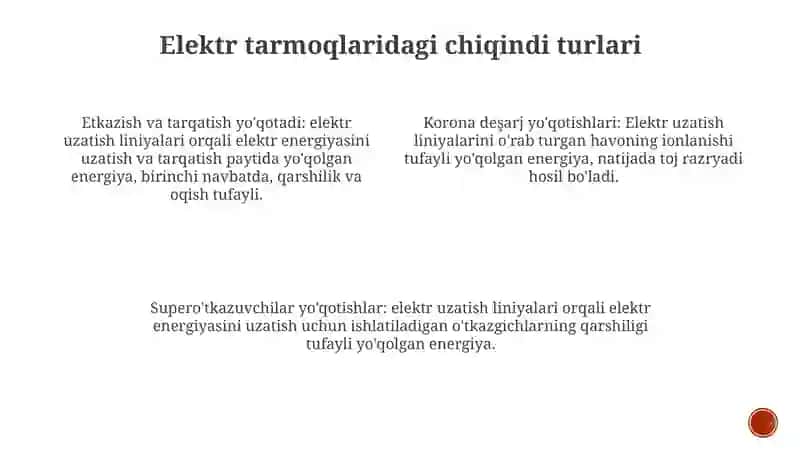 Elektr Uzatish Liniyalaridagi Isroflar 3